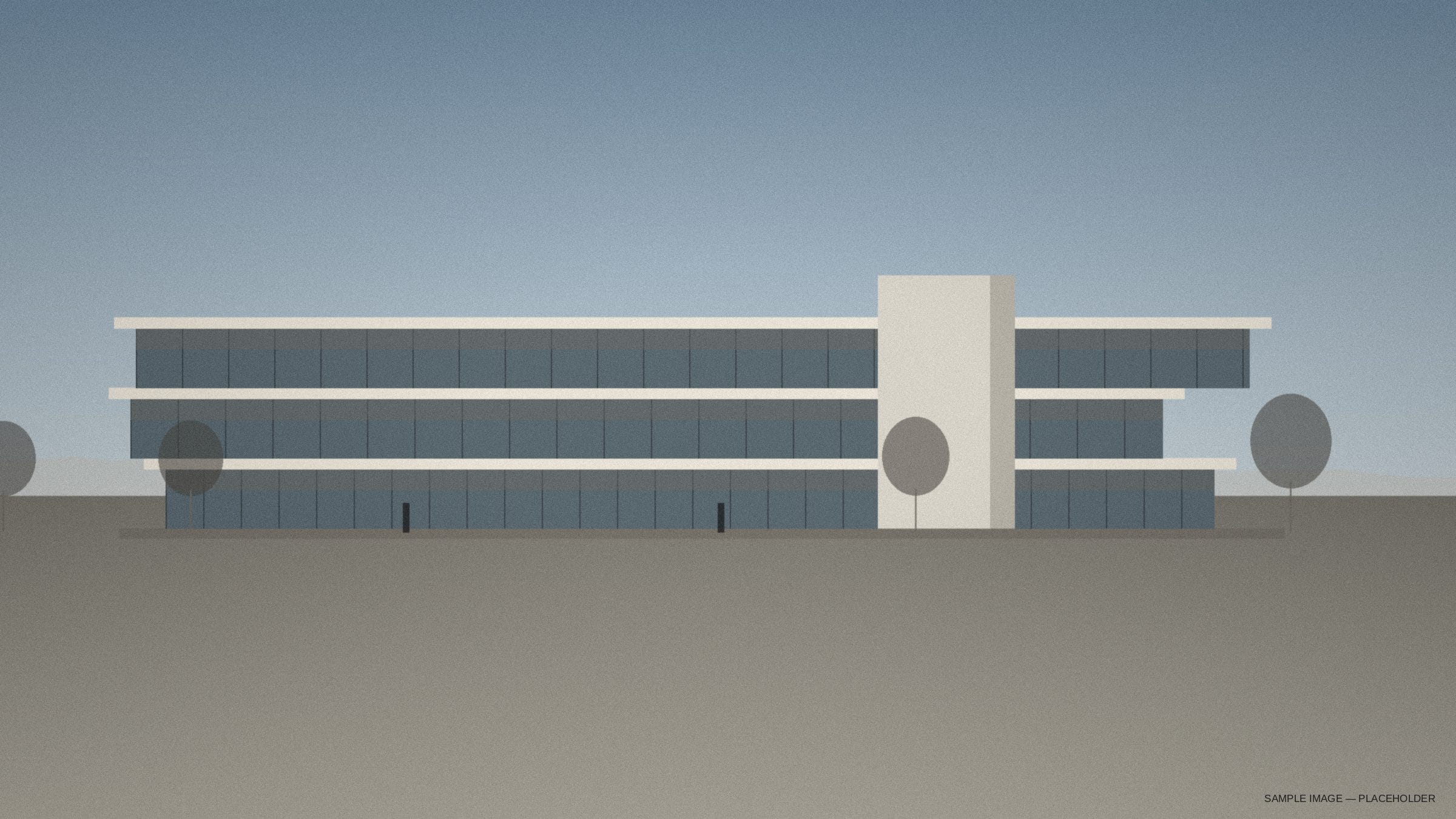 Sample render — courtyard housing blocks in morning light