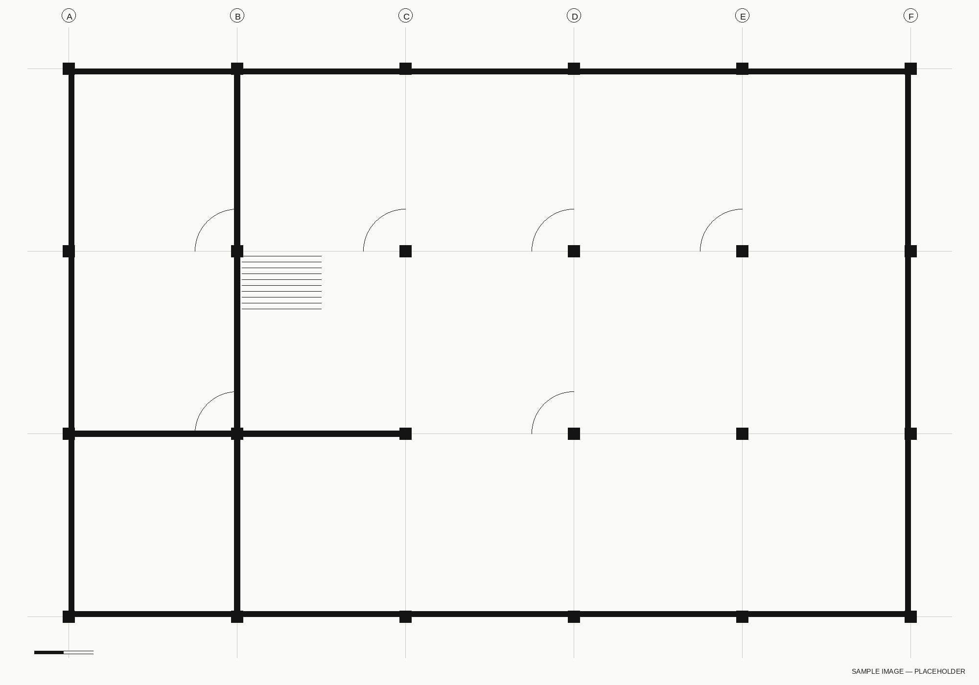 Sample drawing — ground floor plan
