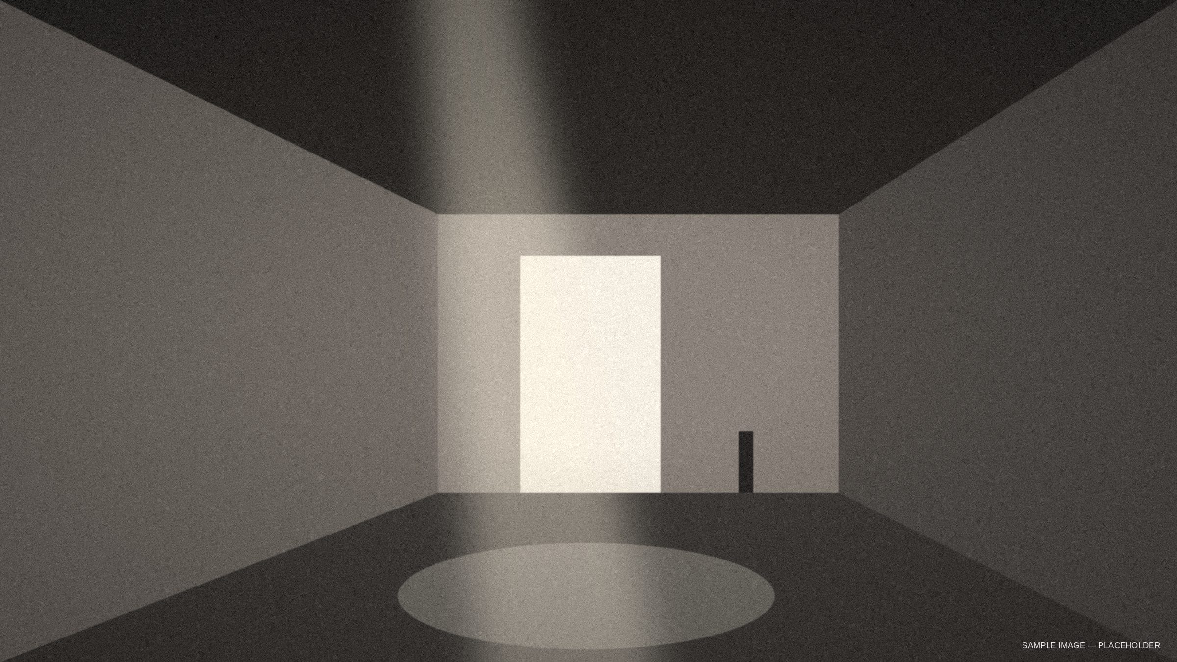 Sample render — main hall with a skylight